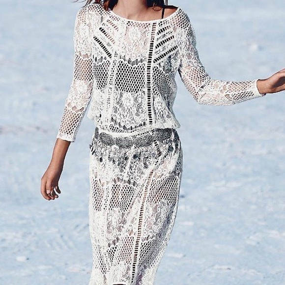 Free People Dresses & Skirts - Free People Luna Lace Dress with Slip